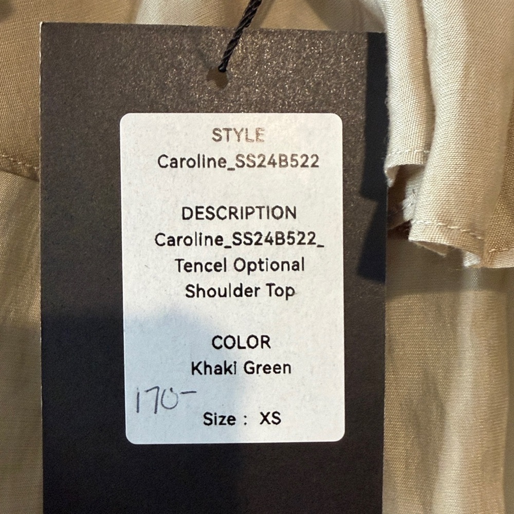 Caroline Tencel Blouse in Khaki Green - Picture 6 of 6